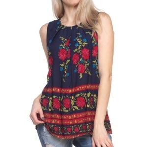 NWT Floral Print Sleeveless Top